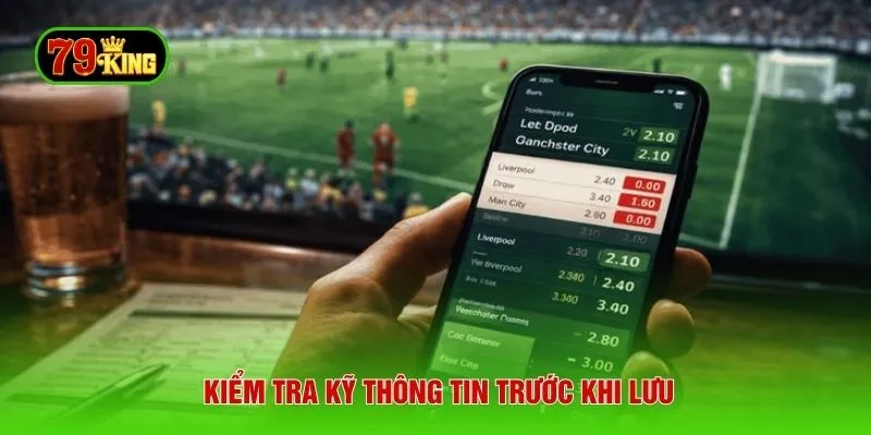 Kiểm tra kỹ thông tin trước khi lưu